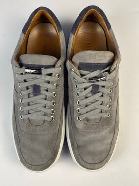 Peter Millar Crown Men’s Vantage Suede Sneakers size 9 Gale Gray Smart Casual